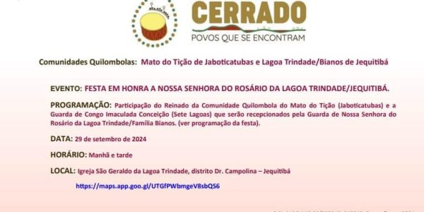 Encontro de Comunidades Quilombolas: Projeto “Serra e Cerrado, Povos que se Encontram”